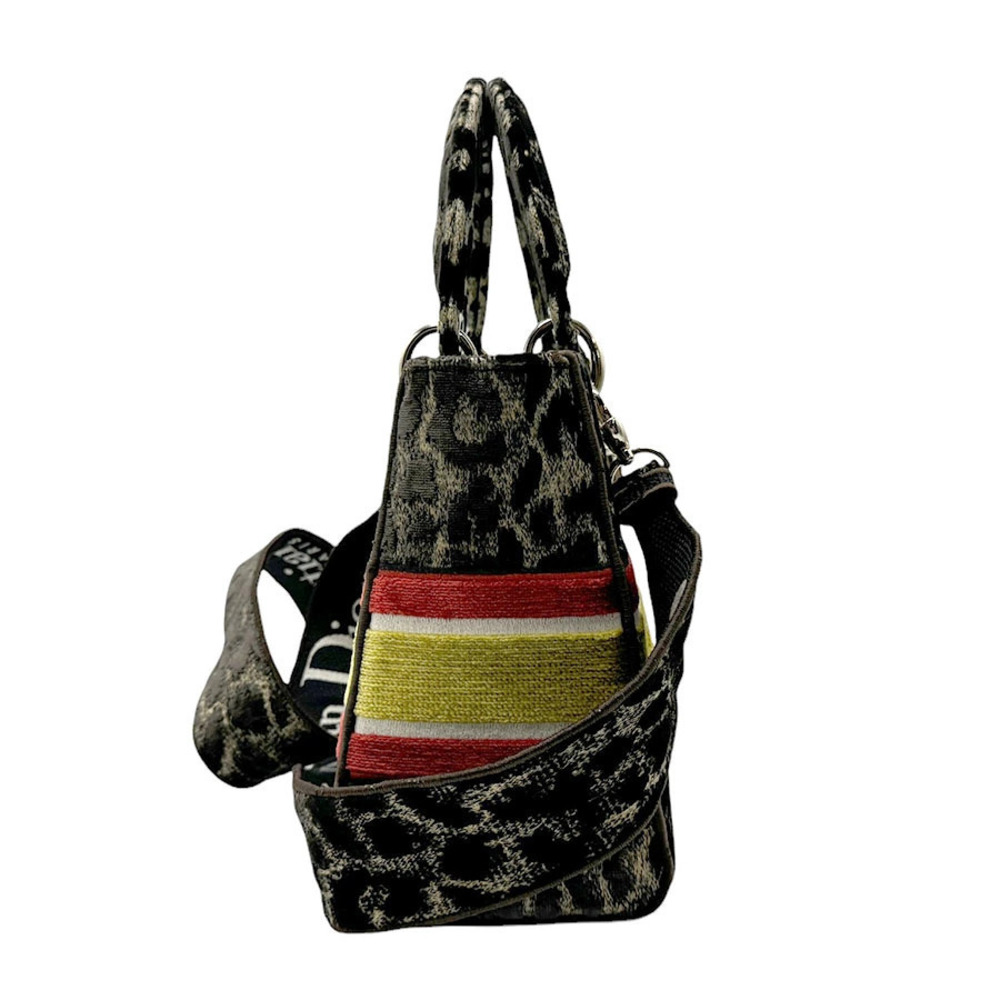 Dior D Bag Christian 2way velvet Lite brown Shoulder Lady Brown